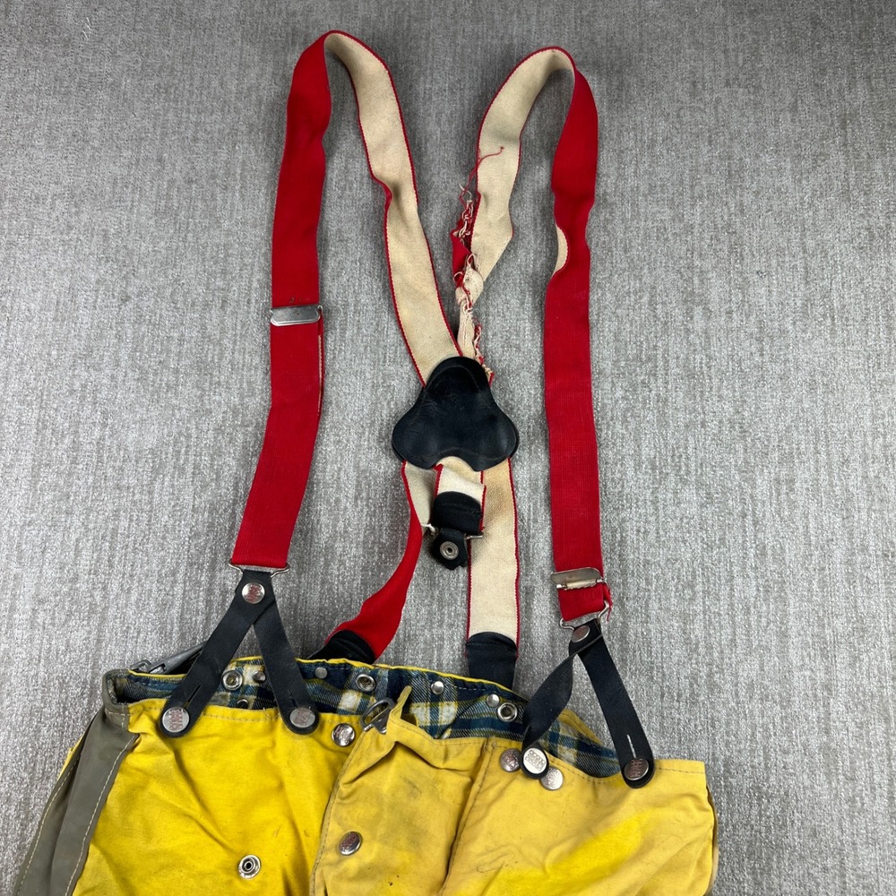 Globe Yellow Work Pants with Red Suspenders - Picture 3 of 11
